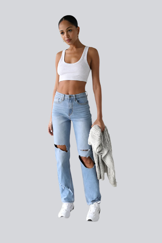 CECY Straight Denim Jeans